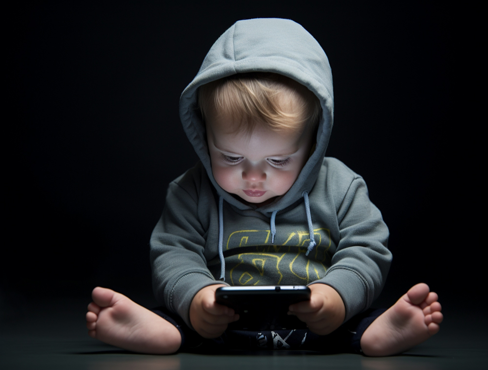 Bébé avec une tablette