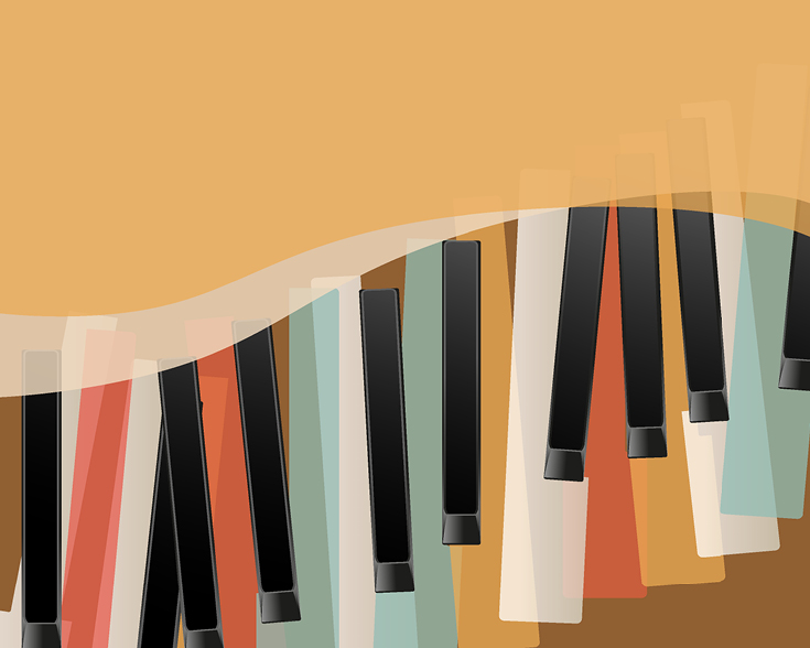 Clavier de piano stylisé