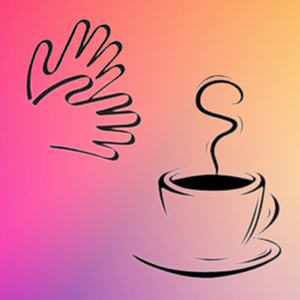 Logo des mains qui signent et un café