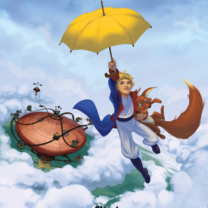 Le petit prince qui vole dans les nuages
