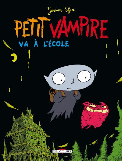 Image d'un petit vampire volant à côté d'un monstre