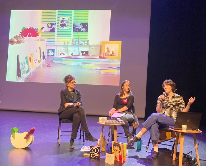 Brigitte Morel, Hélène Valloteau, Lucie Félix en conférence