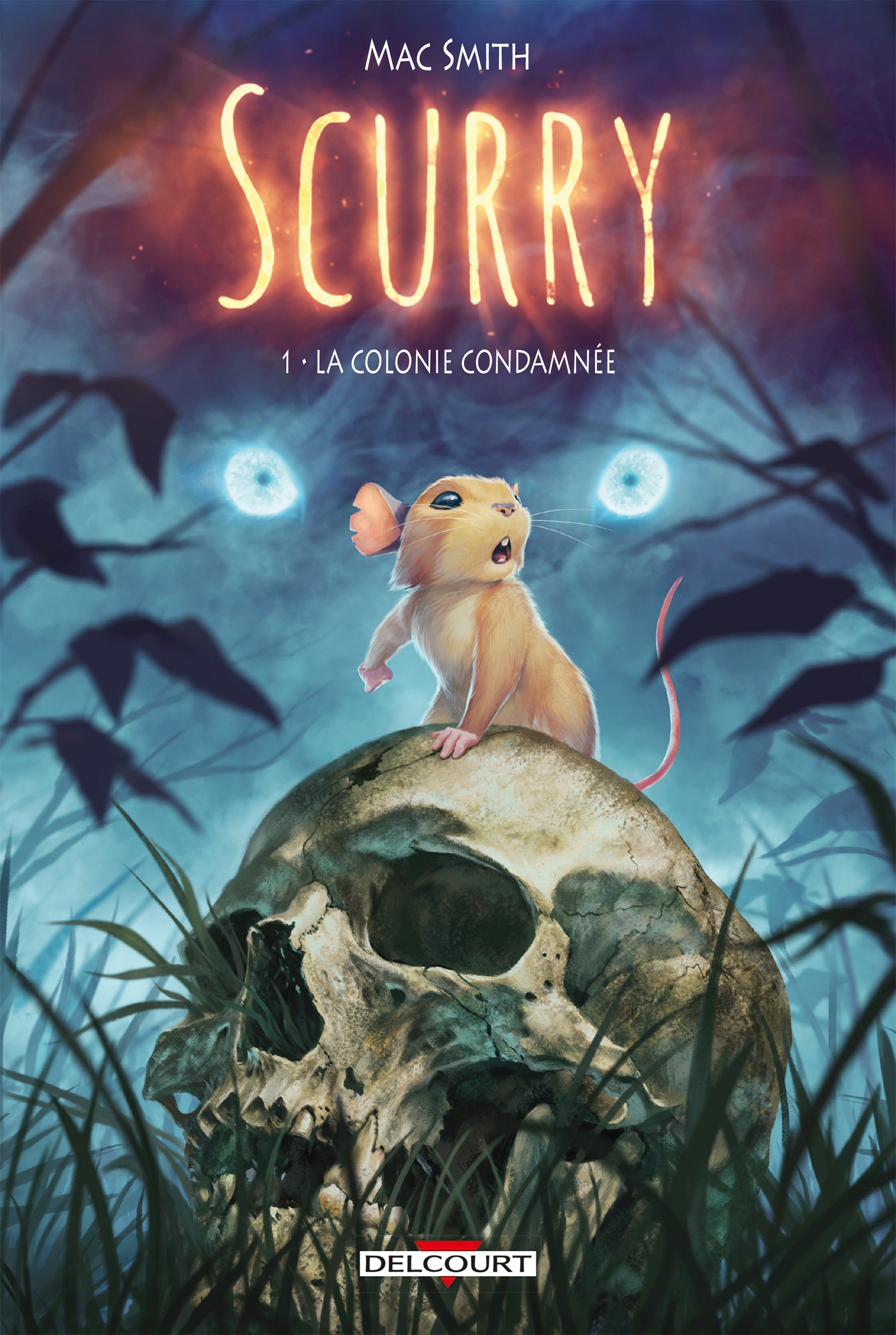 Image d'une souris sur un crâne