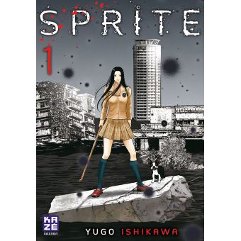 Image d'une femme tenant un katana dans une ville en ruine