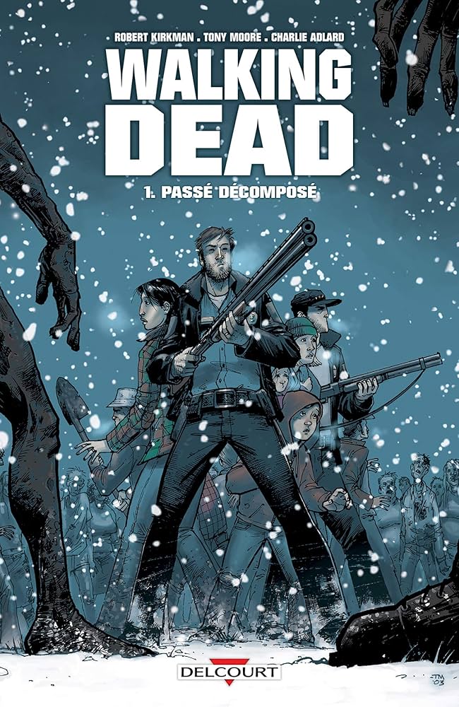 Image d'un groupe entouré de zombie