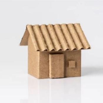 une maison en carton