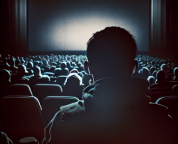 Des spectateurs dans une salle de cinéma