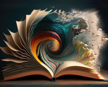 Un livre qui prend la forme d'une vague