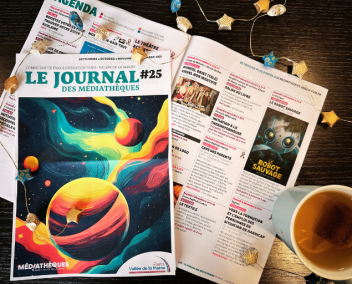 Le journal des médiathèque et des étoiles en papier