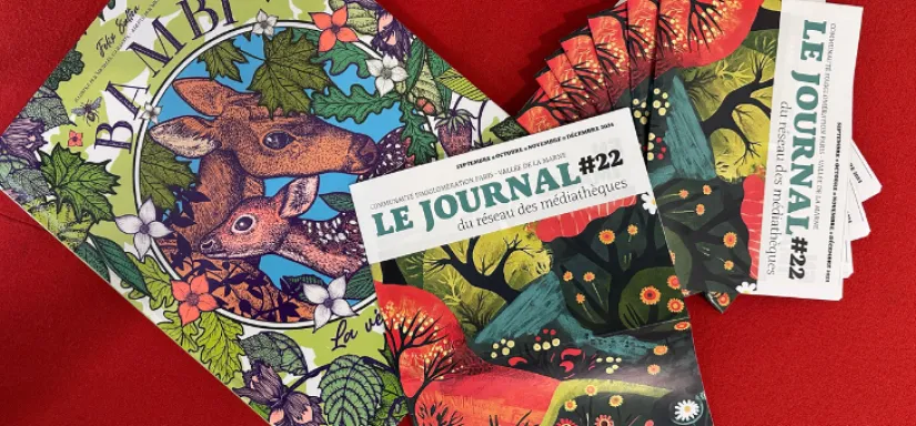 Le journal 22 avec un livre sur Bambi